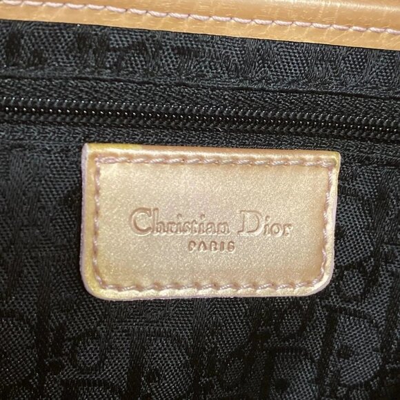 Auth DIOR/ChristianDior Saddle Bag Black Pink Denim Patent Leather Handbag - Picture 7 of 16